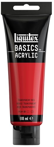 LIQUITEX Basics Acrylic Paint, Transparent Red, 118 ml Tube