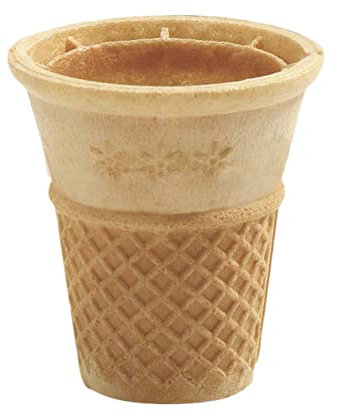 wisefood Eiswaffel, 570 Waffelbecher klein Ø 56mm perfekt für Softeis, essbare und knusprige Softeiswaffel, Alternative zu Plastik Eisbechern