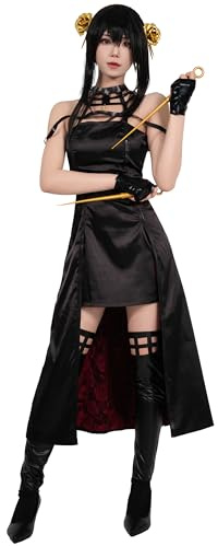 OSIAS Spy Family Yor Cosplay Outfit Yor Forger Yor Briar Thorn Princess Kostym(L)