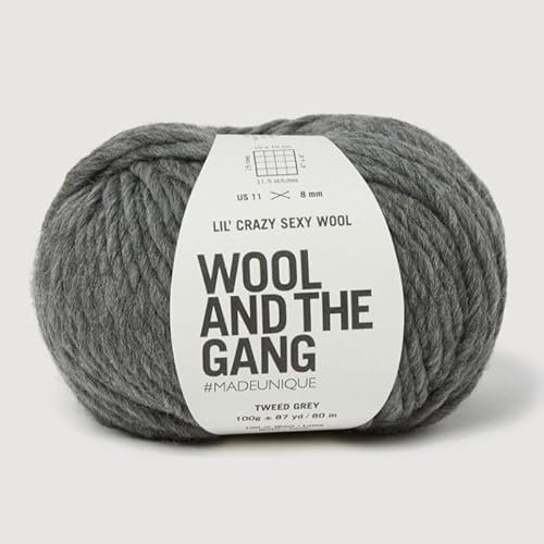 Wool and the Gang Lil' Crazy Sexy Wool, Tweed Grey, 100g, Chunky