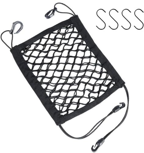 EIHI Red de Casco para Moto，Red Equipaje Casco con 4 Ganchos丨Red Elástica Moto para Sujetar Cascos Etc(Negro)