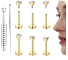 YADOCA G23 Titane Piercing Tragus Labret Conch Helix Piercing Nez Or