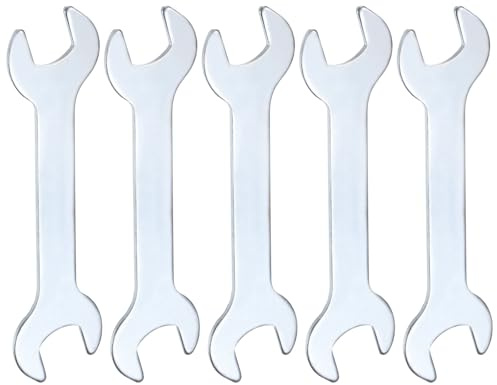 QUARKZMAN 5 Pezzi Chiave Doppia Aperta Sottile 13mm x 14mm Metrica Super Sottile Testa Piatta Chiave Aperta Zincata per Riparazione Auto Montaggio Mobili