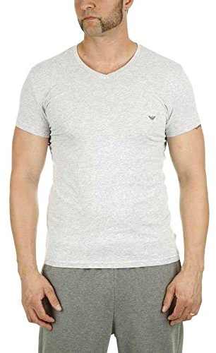 Emporio Armani T-shirt för män, ikonisk logotyp, pyjamasöverdel