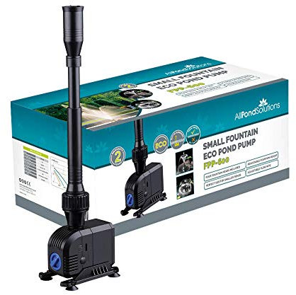 AllPondSolutions FPP-600 Fountain Pond Pump Submersible with Fountain Attachment for Outdoor Garden, 600 Litre/Hour Flow Rate