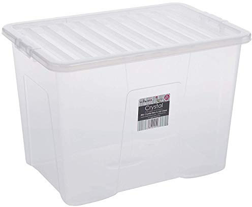 Wham Plastic Storage Boxes Durable Material Spacious Capacity - Pack of 5 (80 Litre)