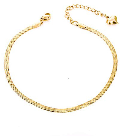 QJLE Gold Anklets for Women Waterproof,18K Gold Plated Womens Anklet Ankle Bracelets for Women Summer Beach Jewelry