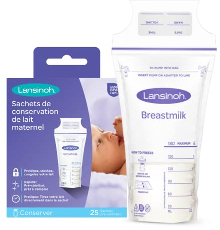 Lansinoh Aufbewahrungsbeutel für Muttermilch, 25 Stück