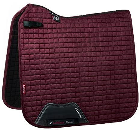 LeMieux Dressage Suede Square Saddle Pad - Saddle Pads for Horses - Equestrian Riding Equipment and Accessories (Rioja - Small/Medium)