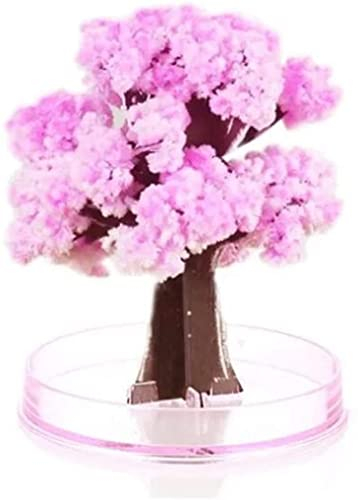 UKD Árbol de Sakura Magia Flor de cerezo Romántico Cristal Mágico Navidad Árbol de Papel Bonsai