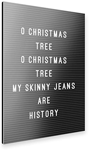 artboxONE Alu-Print 150x100 cm Letterboard O Christmas Tree von Künstler Hafenkönigin