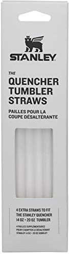 Stanley Quencher Tumbler Straws for 14 or 20 oz | Reusable Replacement Straws for Tumbler with Handle | Stainless Steel Drinking Cup Accessory | BPA-Free | No Color