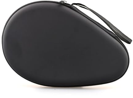 BDKMMS Table Tennis Racket Case, Portable Ping Pong Paddle Cover, Waterproof, Holds Pair of Table Tennis Bats & Two Balls, Black, 11 * 7.1 * 1.5 inches