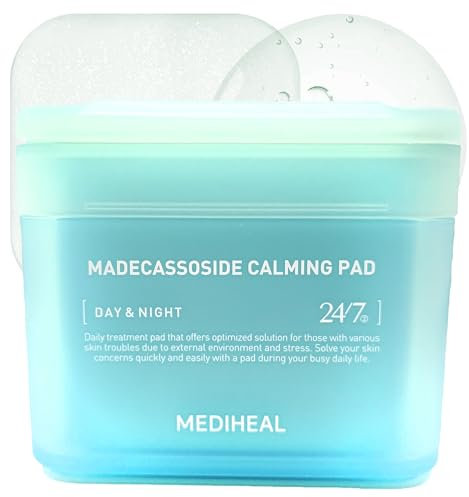 Mediheal Madecassoside Calming Pad - Quadratische Wattepads mit Cicapair - Verbessert die Hauttemperatur und spendet trockene, empfindliche Haut Feuchtigkeit Wattepads - Korea Skincare Beruhigende