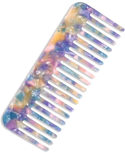 Lockenkamm Klein Antistatischer Zahnkamm Kamm Frauen Haar Kamm mit Großer Zahnung Bruchfester Kämme Grobzinkiger Haarbürste Breiter Haarkamm Haarentwirrer kämme für Locken und Lange Haare