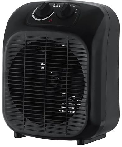 calefactor de aire portátil, termostato, 2 velocidades, 2400w, negro (sytech)