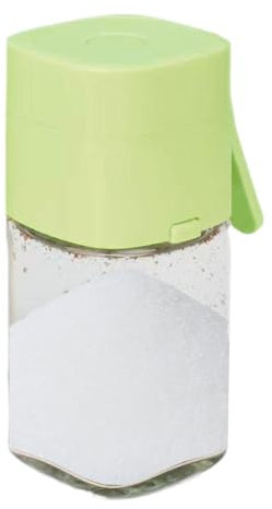 Bottiglia di sale in vetro, dispenser quantitativo di sale da cucina in vetro | Elegante contenitore per condimenti con saliera, con erogazione precisa, per cumino in polvere, sesamo