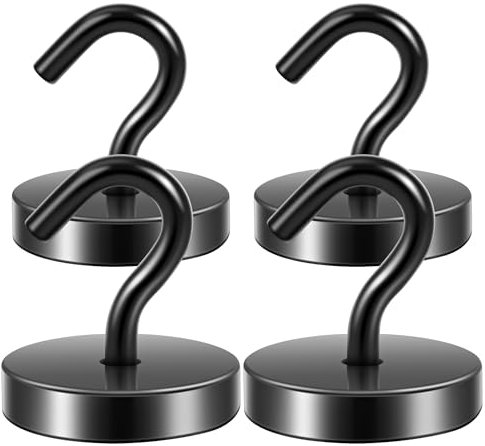 Neosmuk Crochets magnétiques 32#, noir, lot de 4