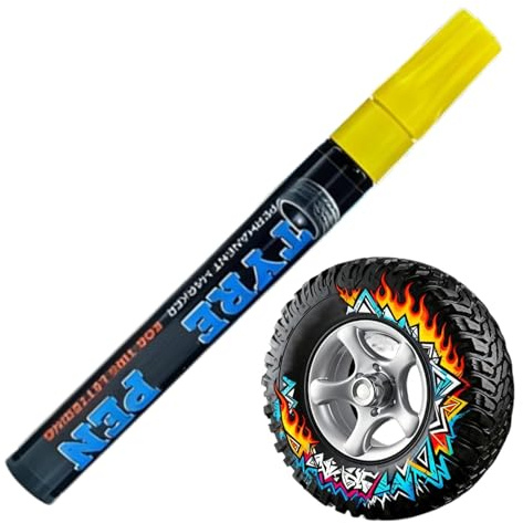 Stylo De Peinture De Pneus | Permanent Résistant Aux Intempéries Effaçable Marqueur Pour Dessin De Pneus | Stylo De Dessin Pour Caoutchouc Et Bois | Pour Moto Voiture