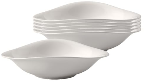 Villeroy & Boch - Vapiano - Set di 6 piatti da pasta, 6 pezzi, piatti grandi e profondi, piatti per pasta, set di piatti per spaghetti, piatti fondi, piatti da insalata grandi, piatti profondi