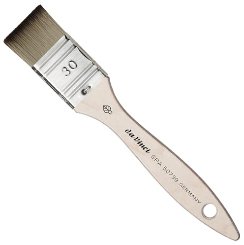 da Vinci Pennello per maschera facciale, peeling enzimatico, peeling agli acidi della frutta, fibra sintetica, misura 30, fatto a mano in Germania