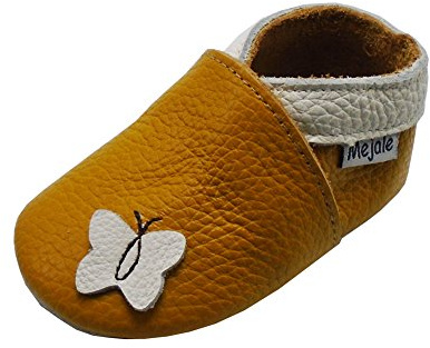 Mejale Chaussons Cuir Souple Chaussures Cuir Souple Chaussons Enfants Pantoufles Chaussures Premiers Pas Dessin animé Papillon(12-18 Mois/5.5 Pouce,L)