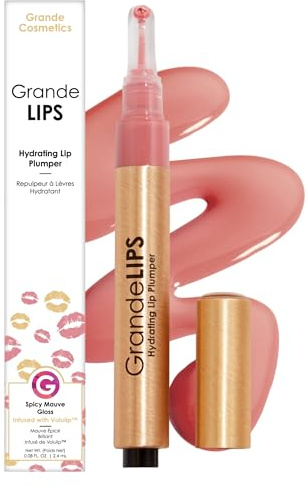 Grande Cosmetics GrandeLIPS Feuchtigkeitsspendender Lipgloss mit Plumping Effekt - Glanz, Volumen und Pflege - Spicy Mauve