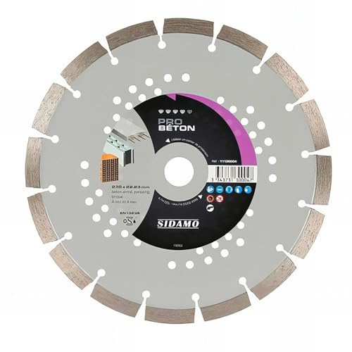 Disque diamant PRO BÉTON D. 125 x 22,23 x H 10 mm Béton/Béton armé - 11130003 - Sidamo