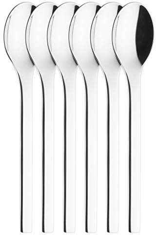 Puresigns ONE Extra Kaffeelöffel 14cm Edelstahl Poliert Silber 6 Stück