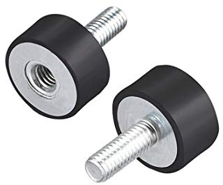 sourcing map 8Stk.M6 Stecker Buchse Gummihalterungen Schwingungsisolatoren Stoßdämpfer 20 mm x 10 mm