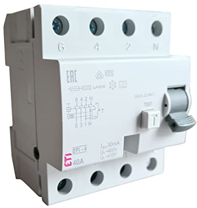 as - Schwabe Fehlerstromschutzschalter - FI-Schutzschalter - 4-polig/40 A/30 mA/Typ A - pulsstromsensitiv unverzögert - für Hutschienenmontage - Weiß - IP20, 62500