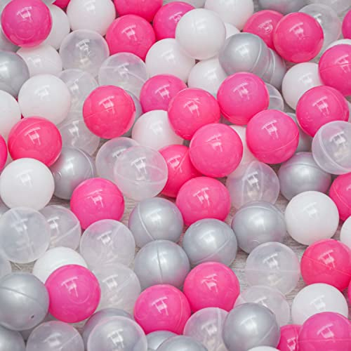 LittleTom Lot de 200 Balles pour Piscine à Balles - Diamètre 5,5 cm - pour Sphères de Jeu Enfants Intérieur et Extérieur - Boules Légères Résistantes -Accessoire Aire Loisirs Maison Crèche