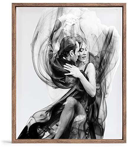 Cornice portafoto vuota per tela, su telaio, formato 70 x 100 cm, effetto legno di mela