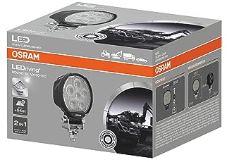 OSRAM LEDriving Round WL VX100-WD, LEDWL106-WD, OFF ROAD, LED Arbeitsscheinwerfer, 2000 Lumen, Lichtstrahl bis zu 54 m, 12V/24V, Faltschachtel (1 Lampe)