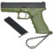 Gunyoo Mini Pistole Schlüsselanhänger Modell Taktische Pistolenform Schlüsselanhänger Ornament Kollektion Für Männer Sammlung Geschenke (Grün&Schwarz)
