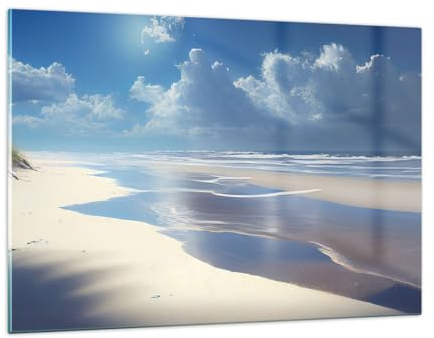 Decoracion Salon Playa Océano Vacaciones Vidrios decorativos 120x80cm Cuadro Sobre Vidrio Moderno Cocina Cuadros Pared Impresiones Impresión en Cristal Wall Art Prints Grande XXL GAA120x80-5789