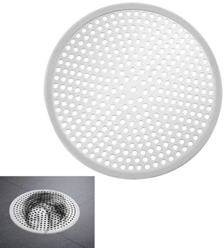 AZWOOD Colador de ducha de 120 mm, colador para ducha, colador grande, redondo, colador para el pelo, bañera, baño, acero inoxidable, atrapasueños, protector de drenaje para fregadero de cocina
