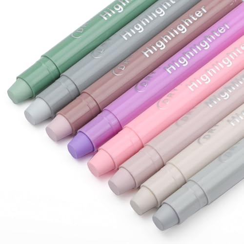 OFFCUP Bibeln överstrykningspenna 8 färger gel överstrykningspenna set giftfri bibelmarkörer bibelmarkeringspennor i olika färger att lyfta fram markering för skola, kontor, hem