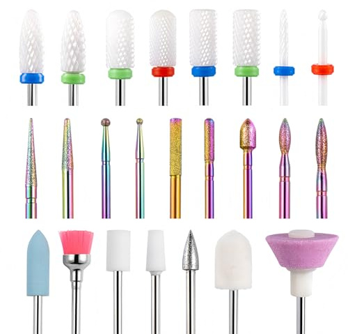 24 set di strumenti per unghie, strumento per levigare le unghie da donna, decorazione per unghie