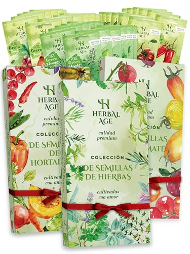 38 Variedades De Jardín Plantas – 14,400 Semillas Para Huerto Cultivar De Hierbas, Verduras y Tomates: Rúcula, Perejil, Cherry, Cebolla – Jardinería Interior y Exterior, Regalos Para Hombre y Mujer