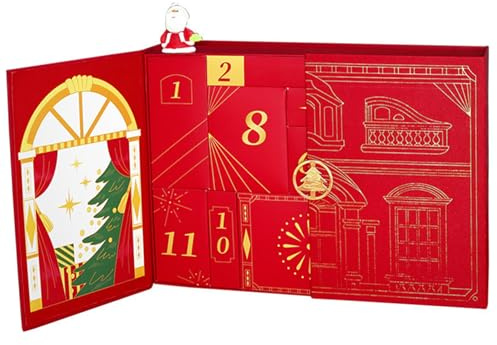 NIDONE Tomma adventskalendrar att fylla, tomma adventskalender med 12 lådor, gör-det-själv fyllbar kalender för barn, familj, juldekoration, kalendrar att fylla