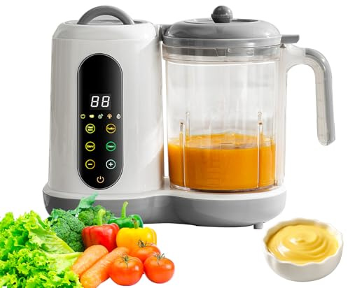 Robot De Cocina Para Bebé, Baby Food Maker Con Vapor, Mezcla Y Calentamiento, Preparador De Alimentos Para Bebés Con 4 Preconfiguraciones De Cocción