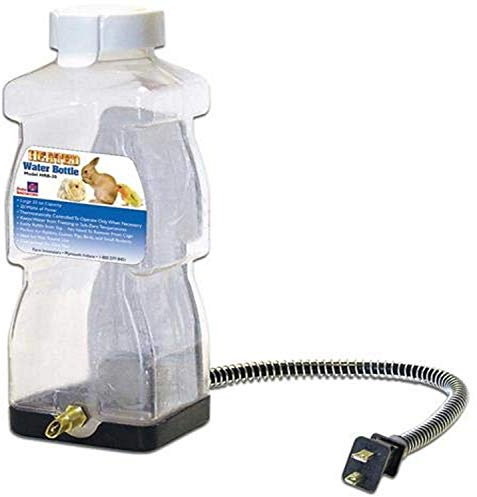 Farm Innovators Model HRB-20 Heated Water Bottle for Rabbits, 32-Ounce, 20-Watt, 4.2 x 4.2 x 11.5 inches, 1 Pound