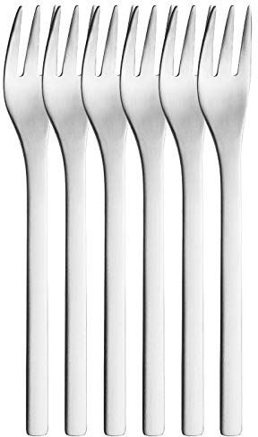 Puresigns ONE Forchette per dolci extra 15,60cm in acciaio inox argento opaco 6 pezzi