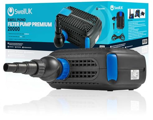 Swell Filter Pump Premium 20,000lph Pond Pump. Energy Efficient Pump for Fish Ponds with a 3-Year Guarantee