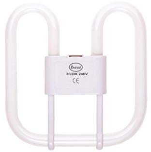 Merriway BH07403 (5 Pcs) 2D Energy Saving Lamps, White 3500K, 2-Pin GR8 28W - Pack of 5 Pieces