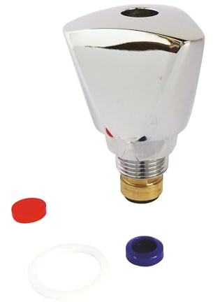 SOMATHERM FOR YOU, Tête universelle croisillon en laiton chromé M12/17, pour robinetterie, profondeur de siège 20 à 32 mm, compatible eau chaude et froide, finition argentée