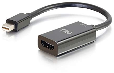 C2G 20CM Mini DisplayPort/Thunderbolt 2 Male to HDMI Female Passive Adapter Converter - 4K 30Hz…