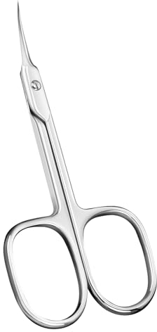 ANRUI Nagelhautschere Hautschere Extra Fine aus Edelstahl mit Gebogener Schnittfläche, Scharf Maniküre Hautschere zum Präzisen Entfernen Nagelhaut, Abgestorbene Haut