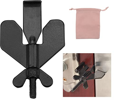 Cerradura de Puerta de Viaje Portátil, portable Door Lock, cerradura de puerta de seguridad dispositivo de seguridad para el hogar, puerta, perfecto para viajes, hotel, apartamento(Negro)